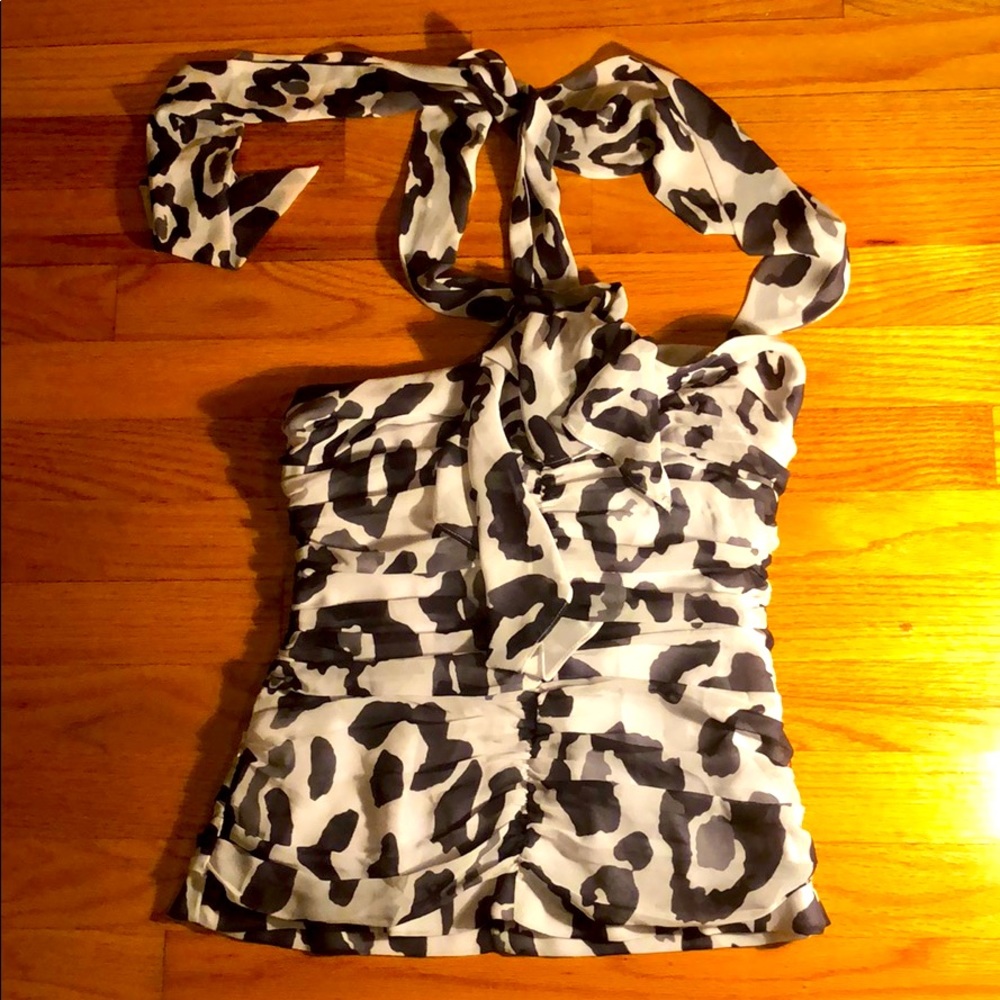 Black & White Express Halter Top XS